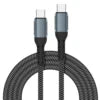 Câble USB-C vers USB-C 100 W tressé – charge rapide