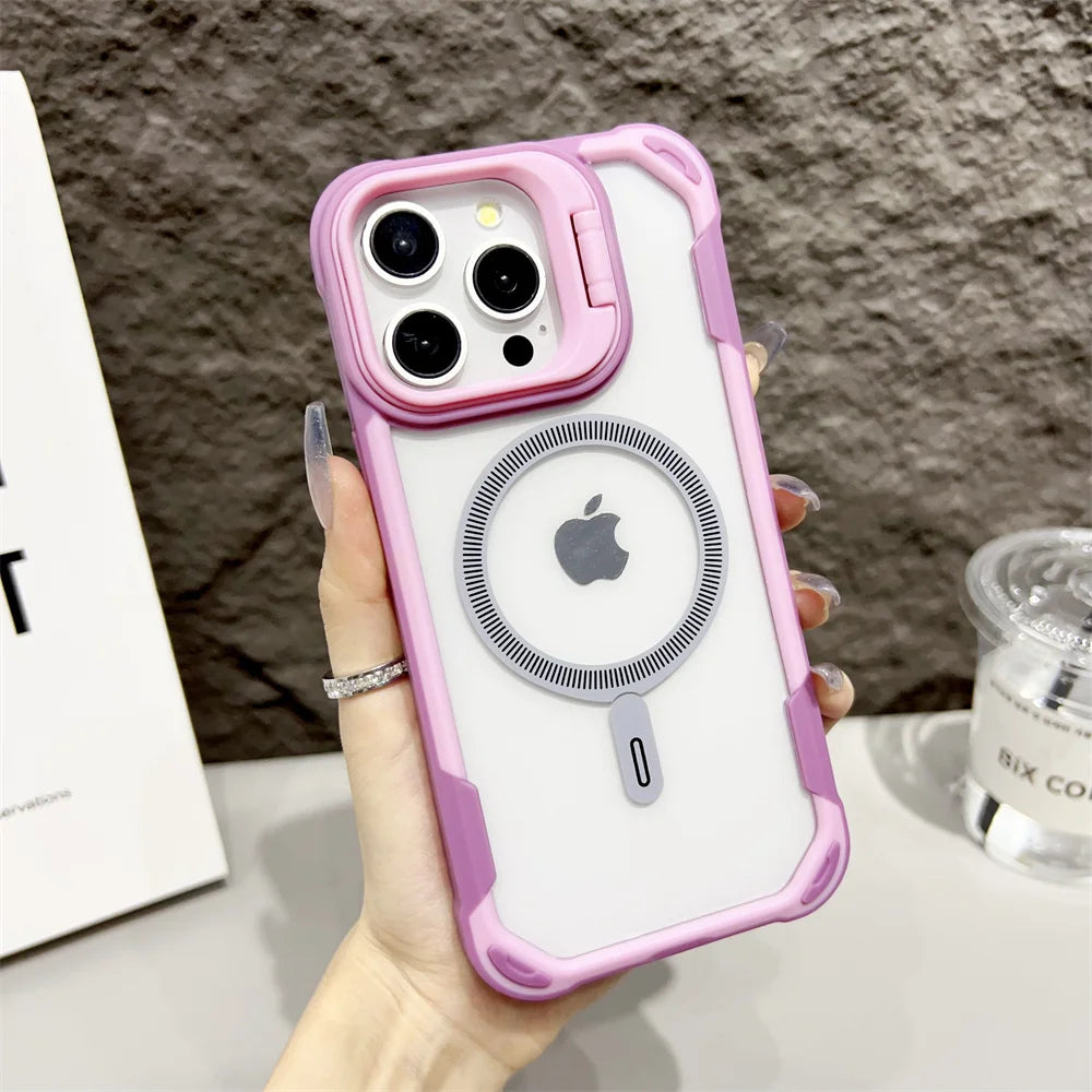Coque transparente MagSafe pour iPhone – contour coloré