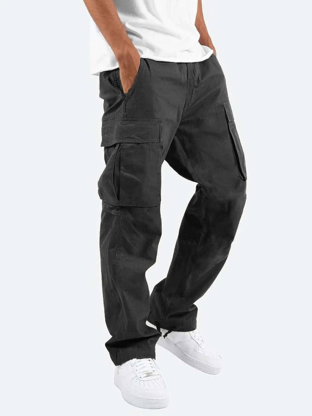 Pantalon cargo homme multi-poches – coupe jogger