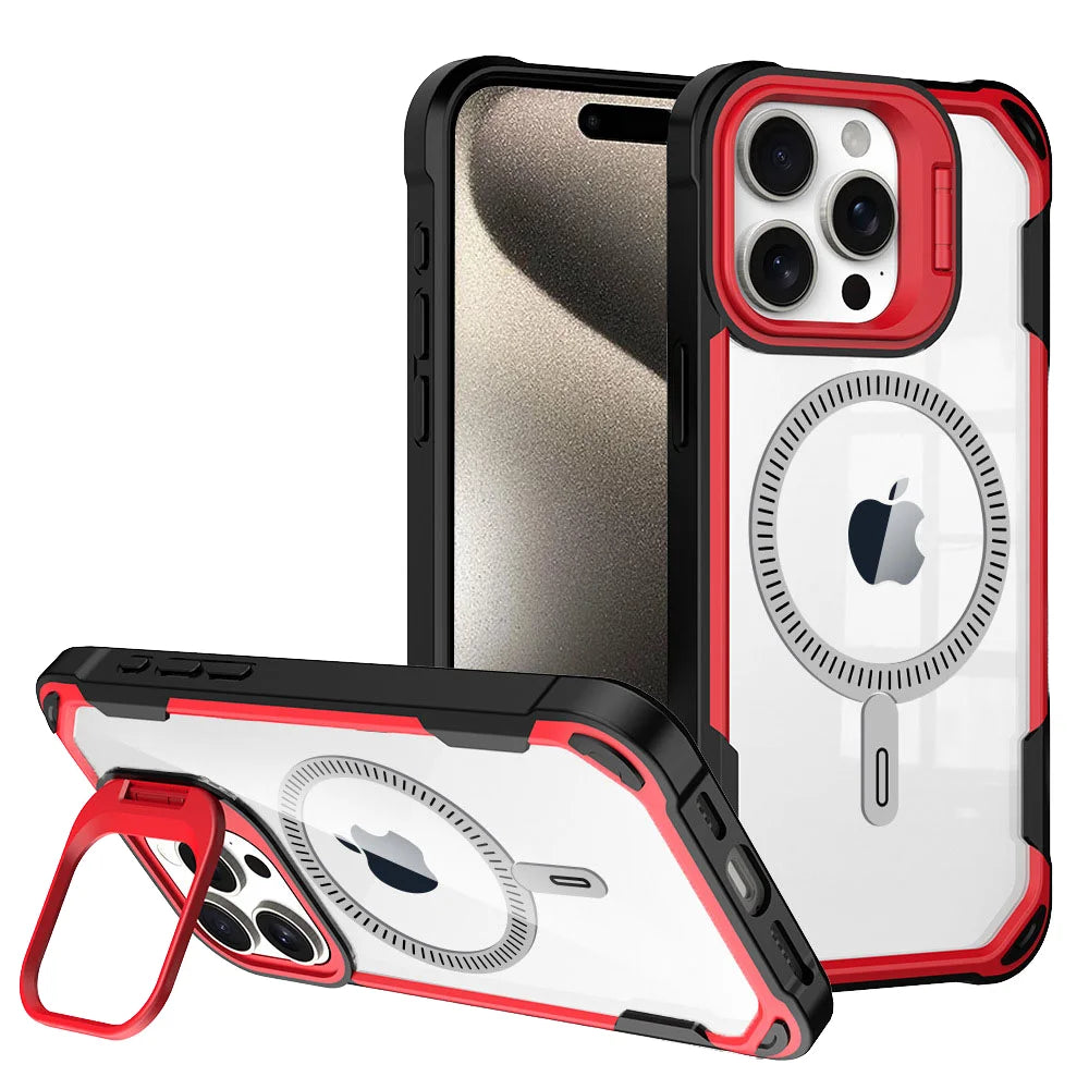Coque transparente MagSafe pour iPhone – contour coloré