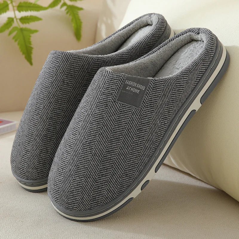 Chaussons d'hiver homme chauds et antidérapants