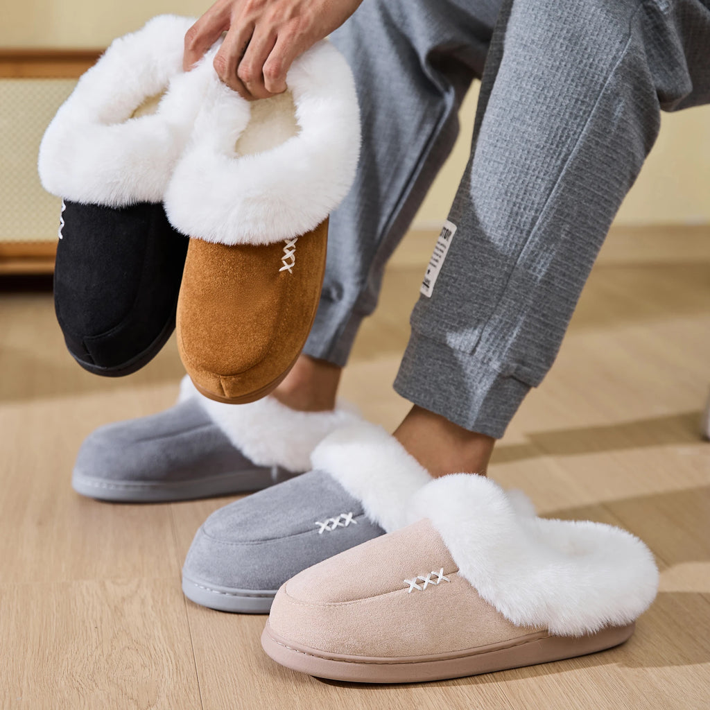 Chaussons femme moelleux à mémoire de forme