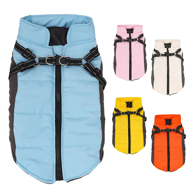 Manteau d'hiver pour chien – doublé polaire, imperméable et réfléchissant