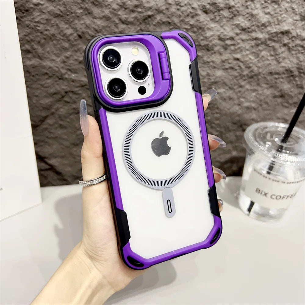 Coque transparente MagSafe pour iPhone – contour coloré