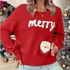 Pull femme col rond en maille chaude – coupe ample
