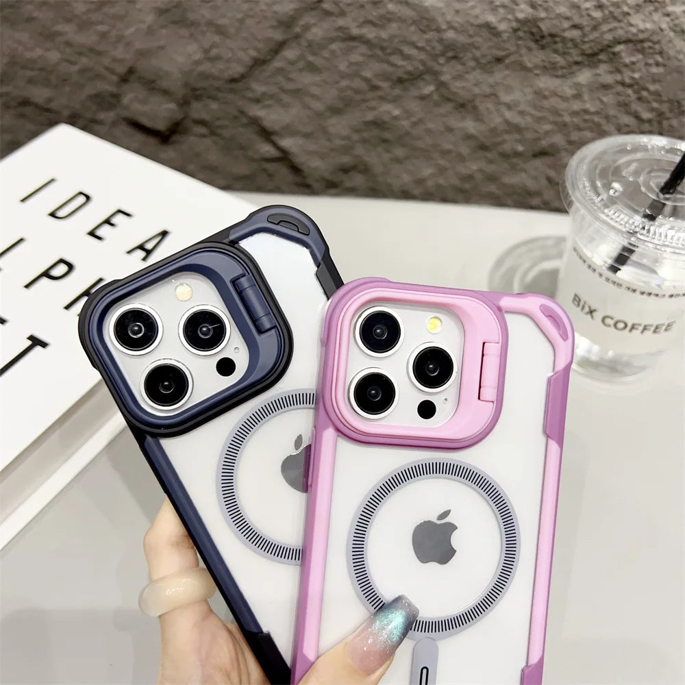 Coque transparente MagSafe pour iPhone – contour coloré
