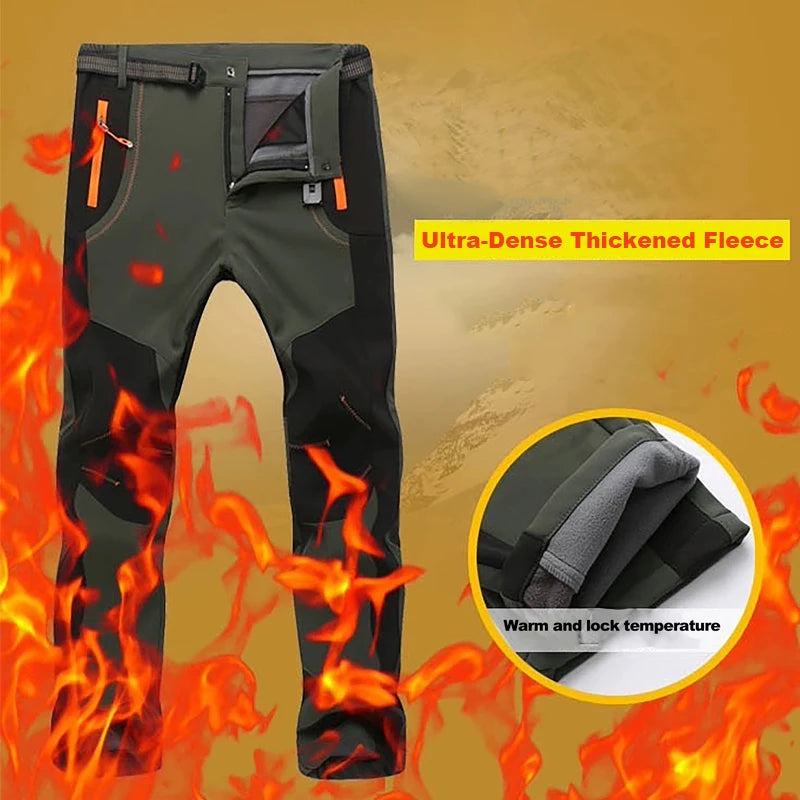 Pantalon homme doublé polaire – chaud, déperlant et coupe-vent