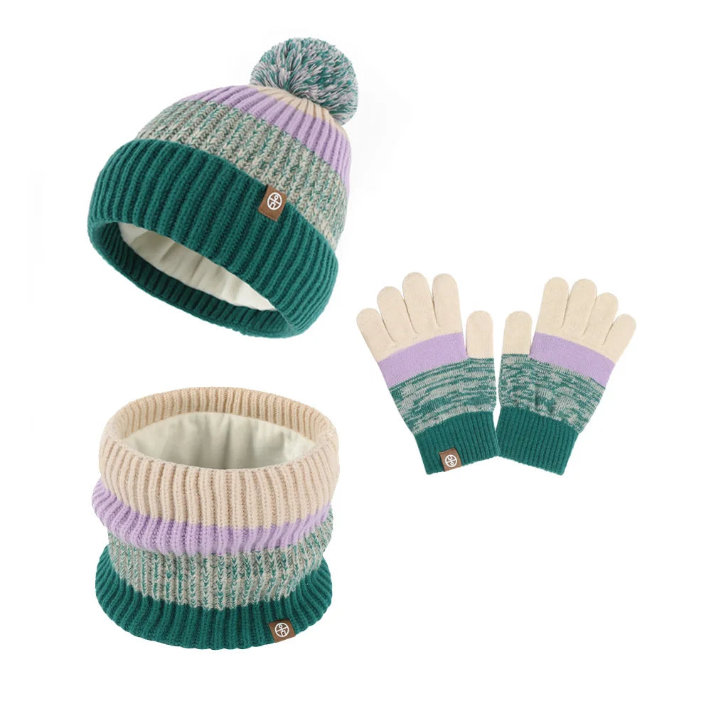 Set bonnet, gants et tour de cou enfant (2-10 ans)