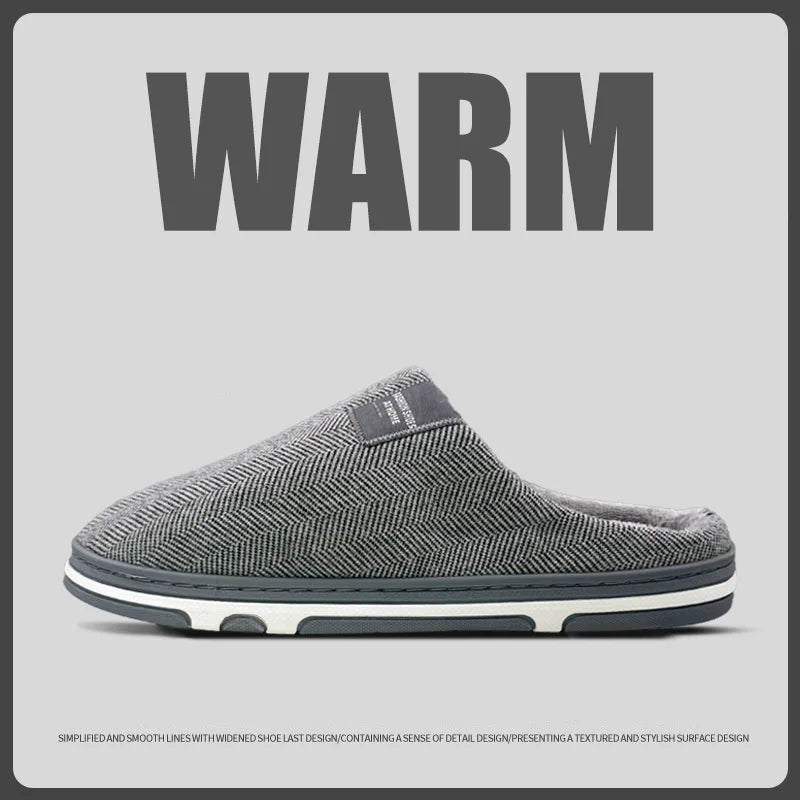 Chaussons d'hiver homme chauds et antidérapants