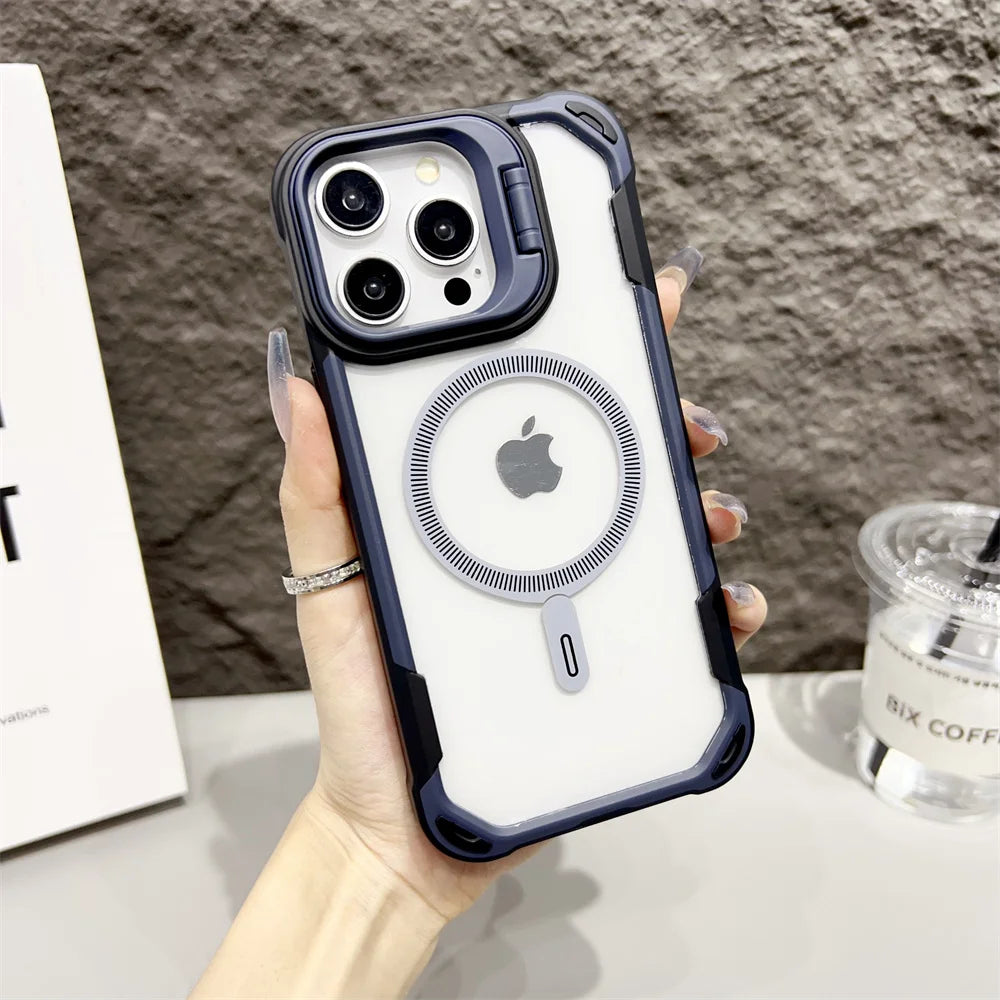 Coque transparente MagSafe pour iPhone – contour coloré
