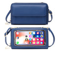 Mini sac bandoulière pour téléphone à fenêtre tactile