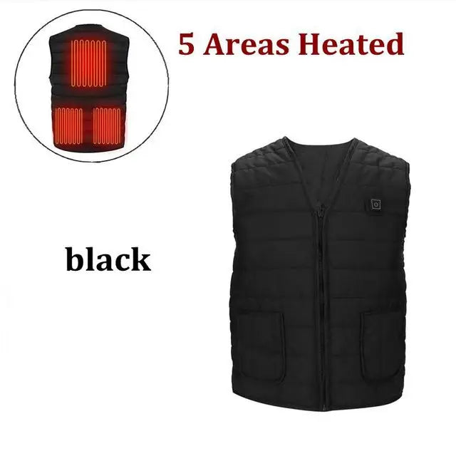 Gilet chauffant USB homme et femme – 5 ou 9 zones chauffantes