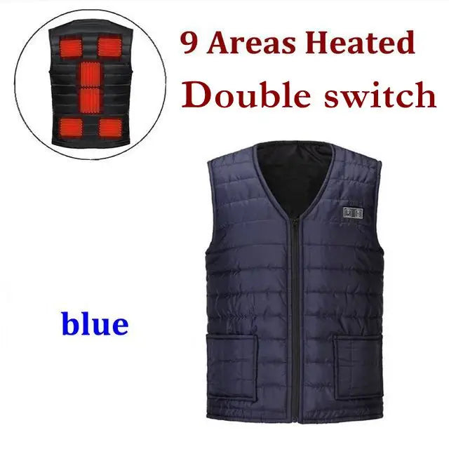 Gilet chauffant USB homme et femme – 5 ou 9 zones chauffantes