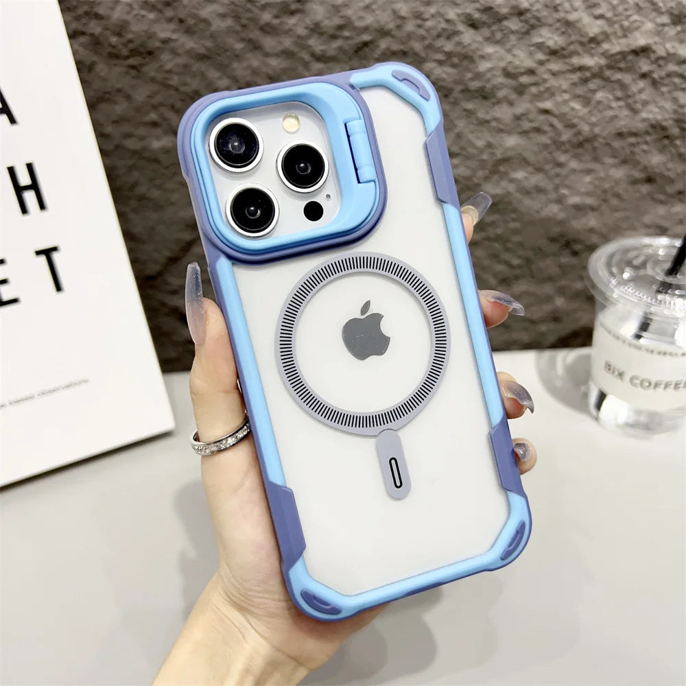 Coque transparente MagSafe pour iPhone – contour coloré