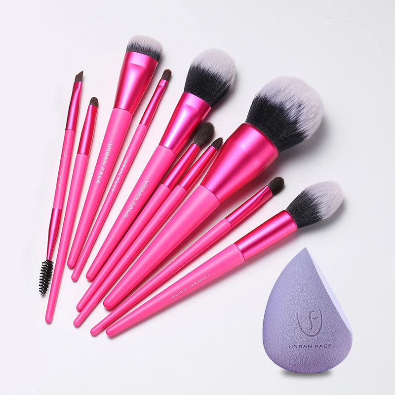 Set de 10 pinceaux de maquillage professionnels