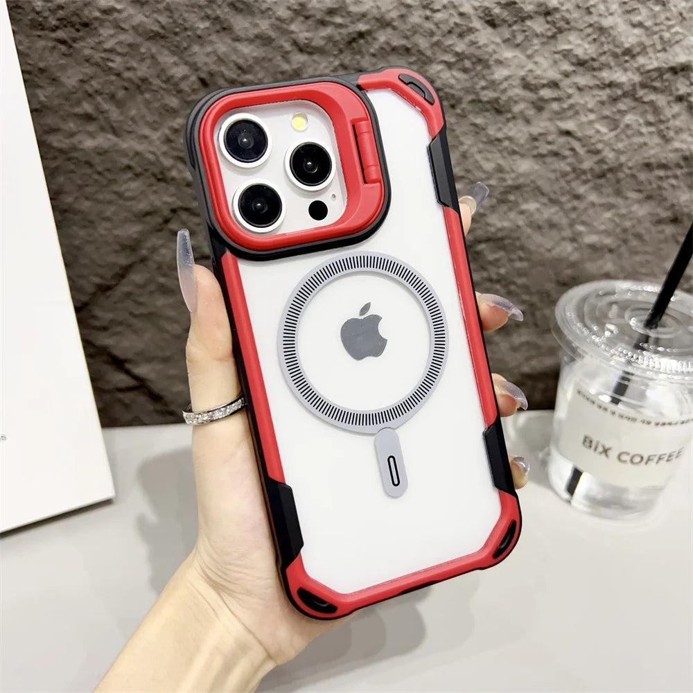 Coque transparente MagSafe pour iPhone – contour coloré