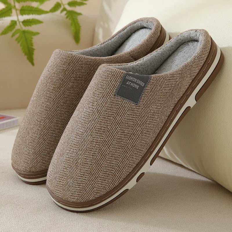 Chaussons d'hiver homme chauds et antidérapants