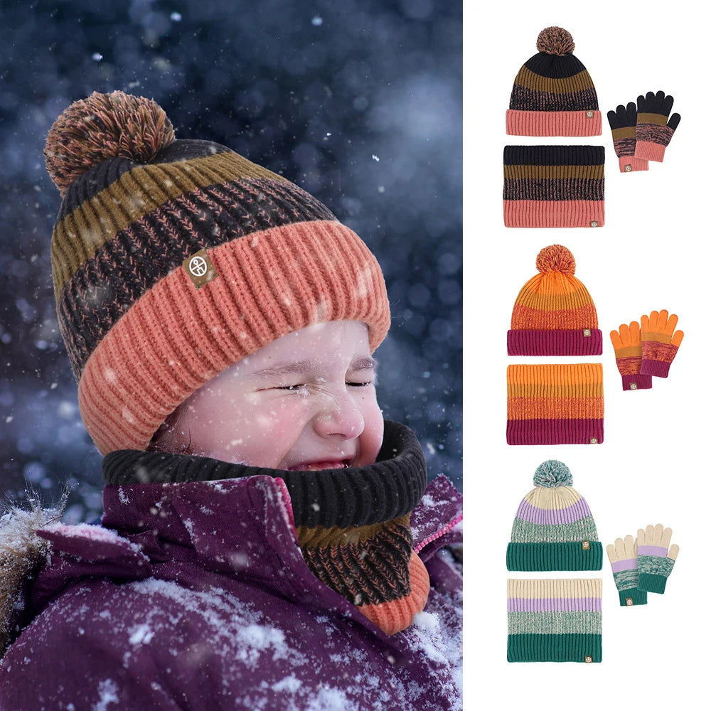 Set bonnet, gants et tour de cou enfant (2-10 ans)