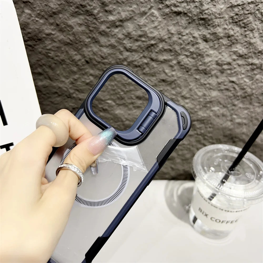 Coque transparente MagSafe pour iPhone – contour coloré