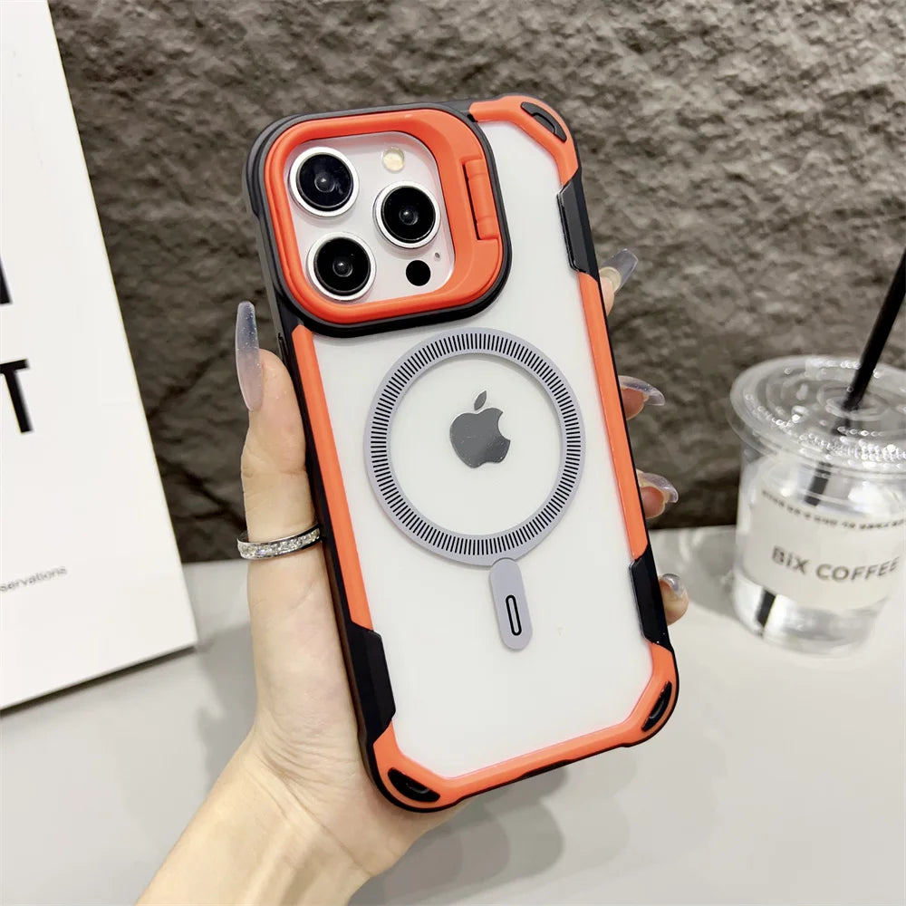 Coque transparente MagSafe pour iPhone – contour coloré