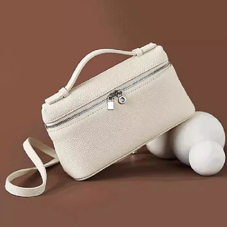 Sac bandoulière femme en simili-cuir grainé – petit format chic