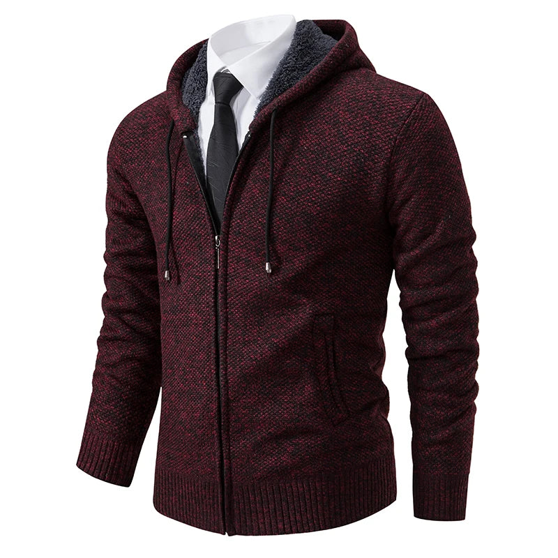 Veste zippée homme col montant – maille polaire chaude