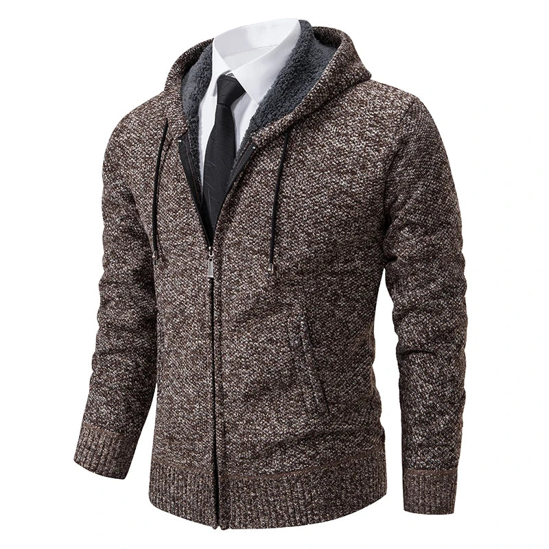 Veste zippée homme col montant – maille polaire chaude