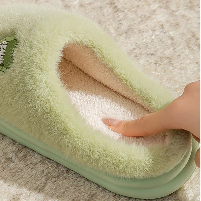 Chaussons moelleux à mémoire de forme – semelle épaisse antidérapante