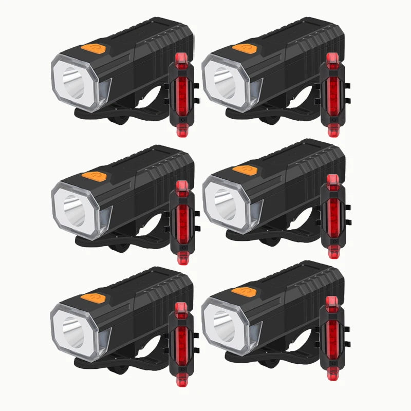 Kit éclairage vélo LED rechargeable – phare avant et feu arrière
