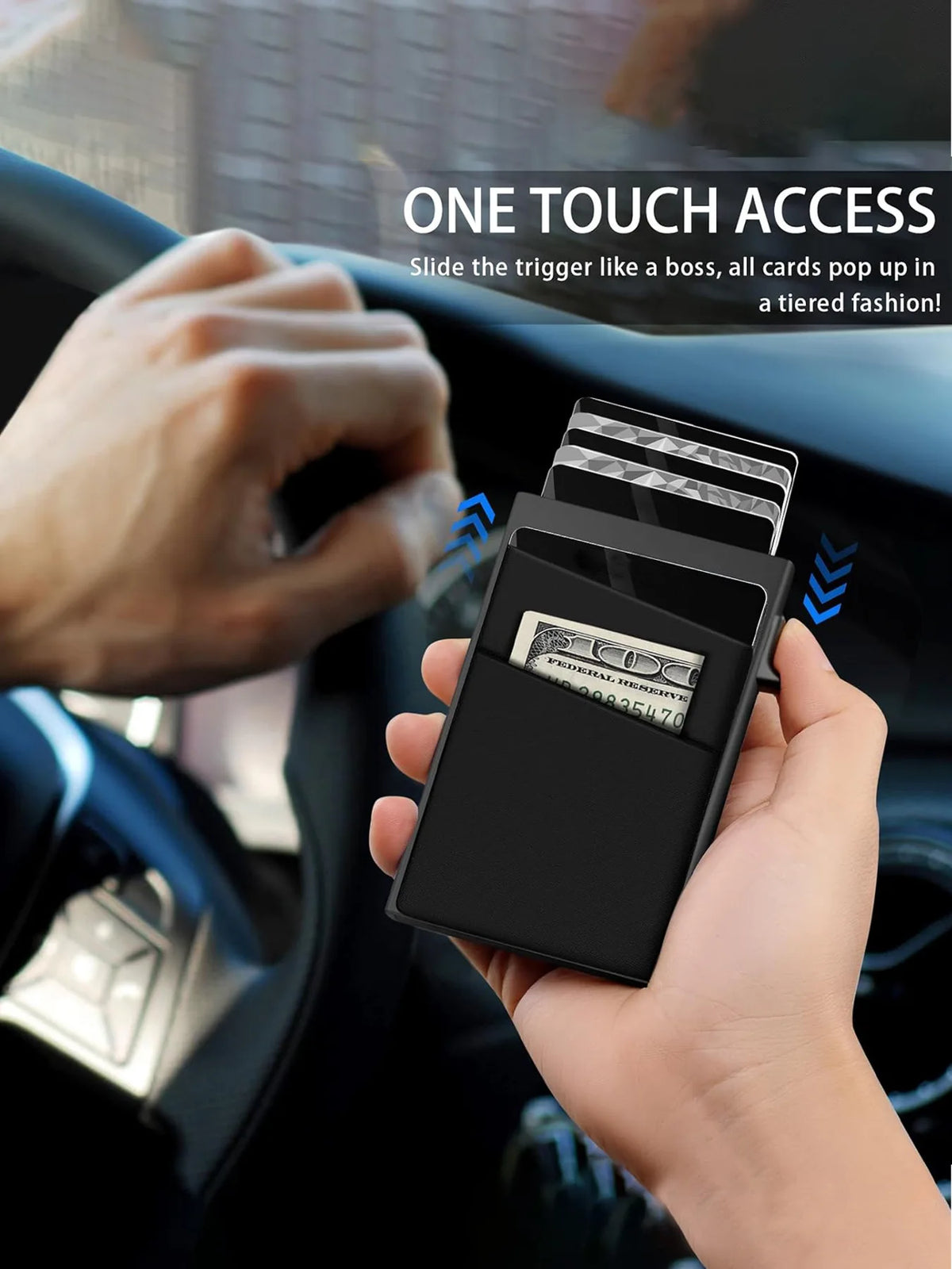 Porte-cartes anti-RFID en aluminium – compact et solide
