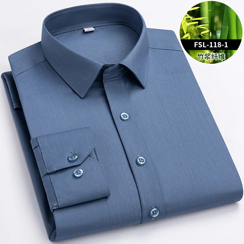 Chemise homme manches longues extensible – sans repassage