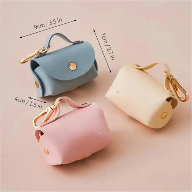 Distributeur de sacs à déjections pour chien – attache en cuir