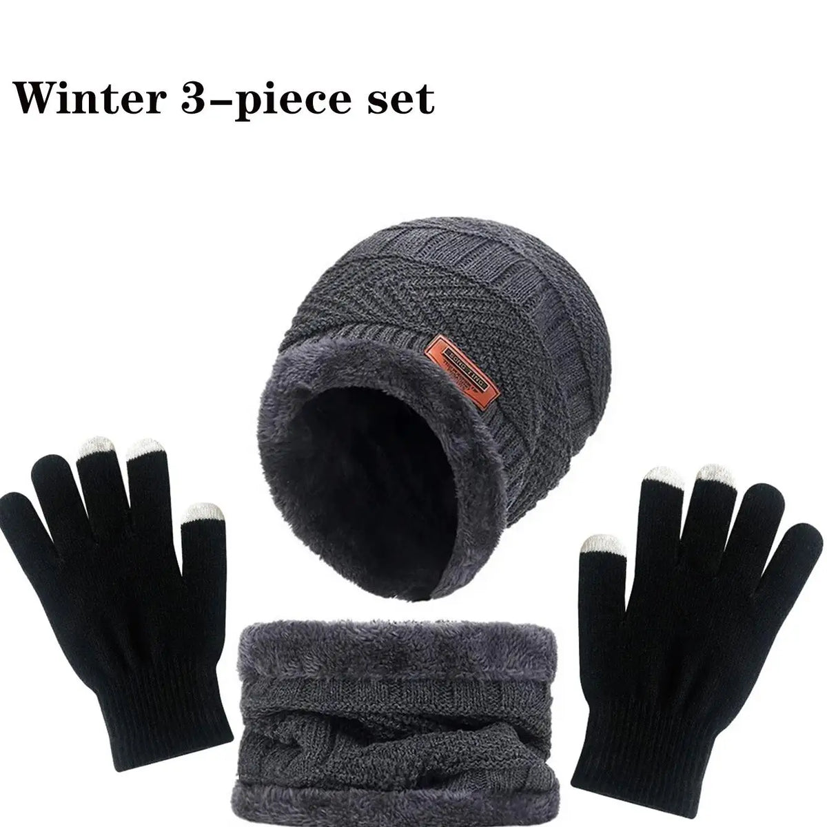 Ensemble bonnet, écharpe et gants doublés – 3, 4 ou 5 pièces