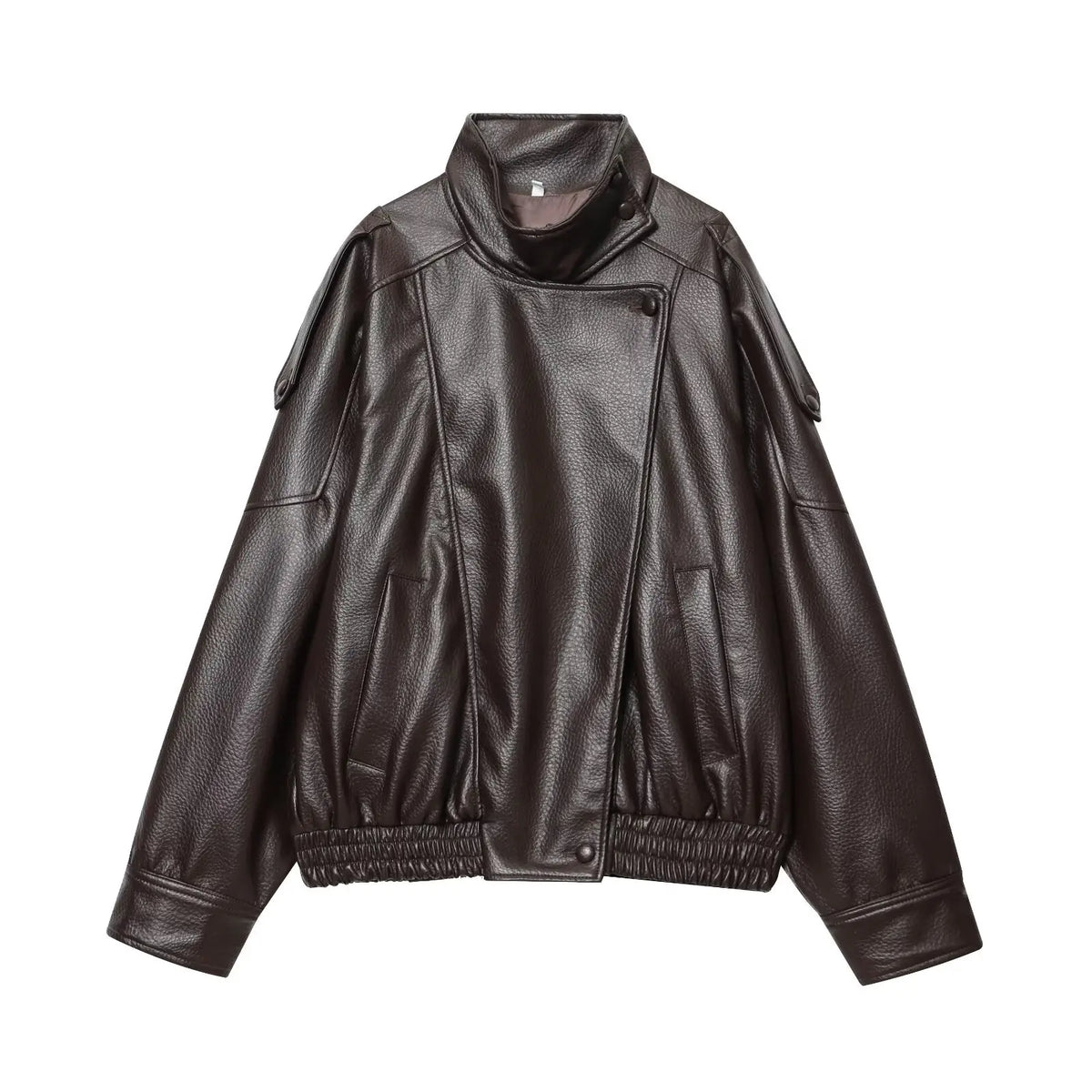 Veste en simili-cuir femme – coupe oversize chic
