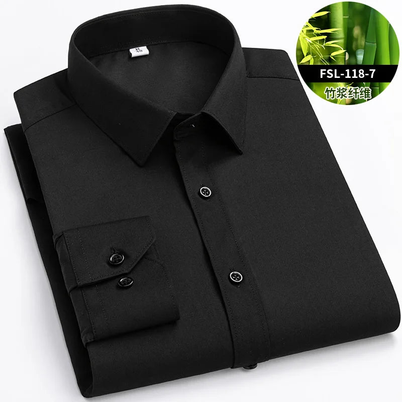 Chemise homme manches longues extensible – sans repassage