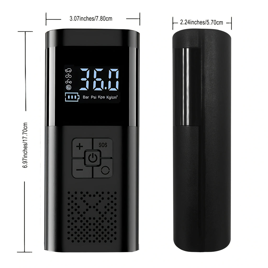 Gonfleur de pneus portable sans fil 150 PSI – écran numérique