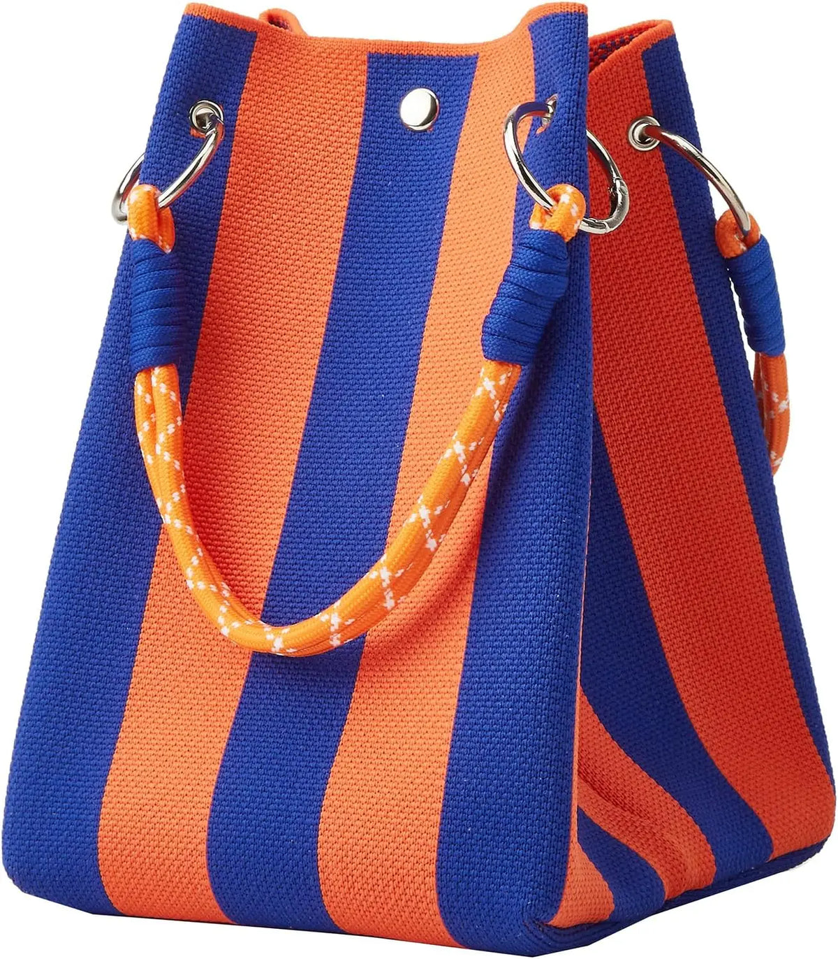 Mini sac en tricot rayé femme – style crochet