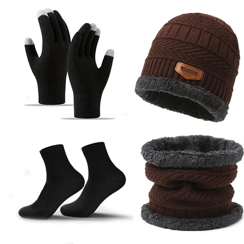 Ensemble bonnet, écharpe et gants doublés – 3, 4 ou 5 pièces