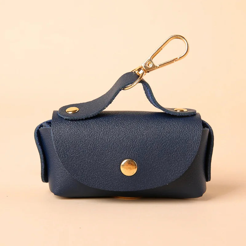 Distributeur de sacs à déjections pour chien – attache en cuir