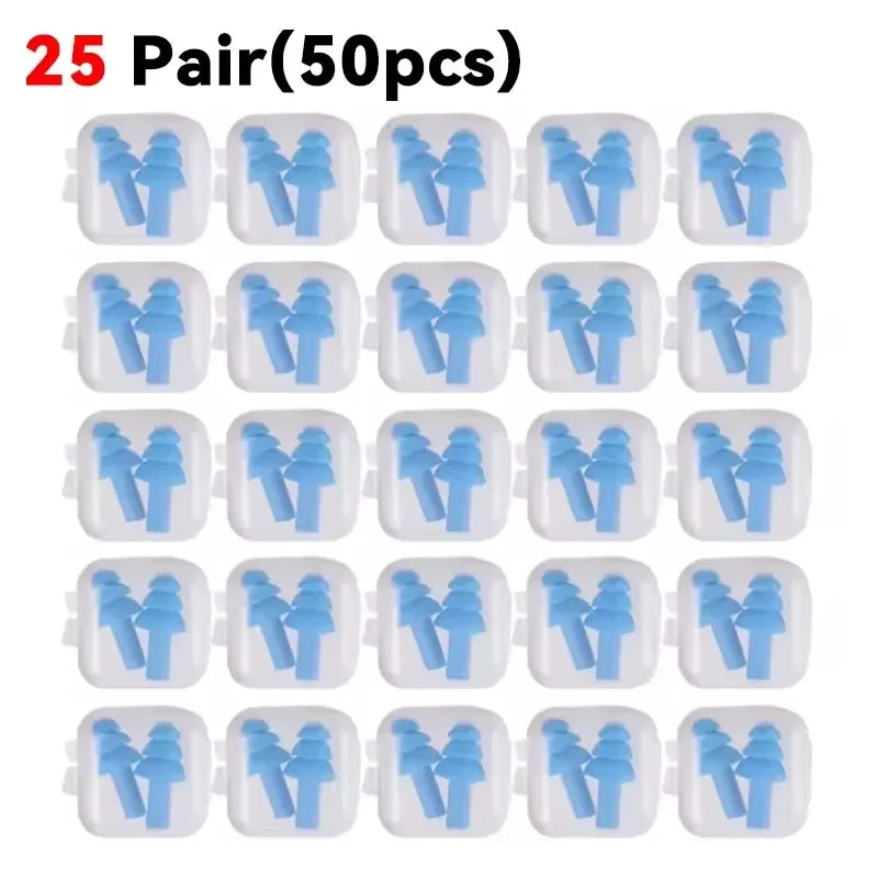 Bouchons d'oreilles en silicone réutilisables – de 1 à 25 paires