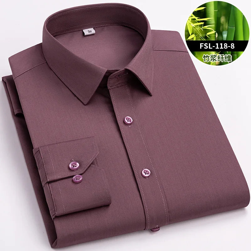 Chemise homme manches longues extensible – sans repassage