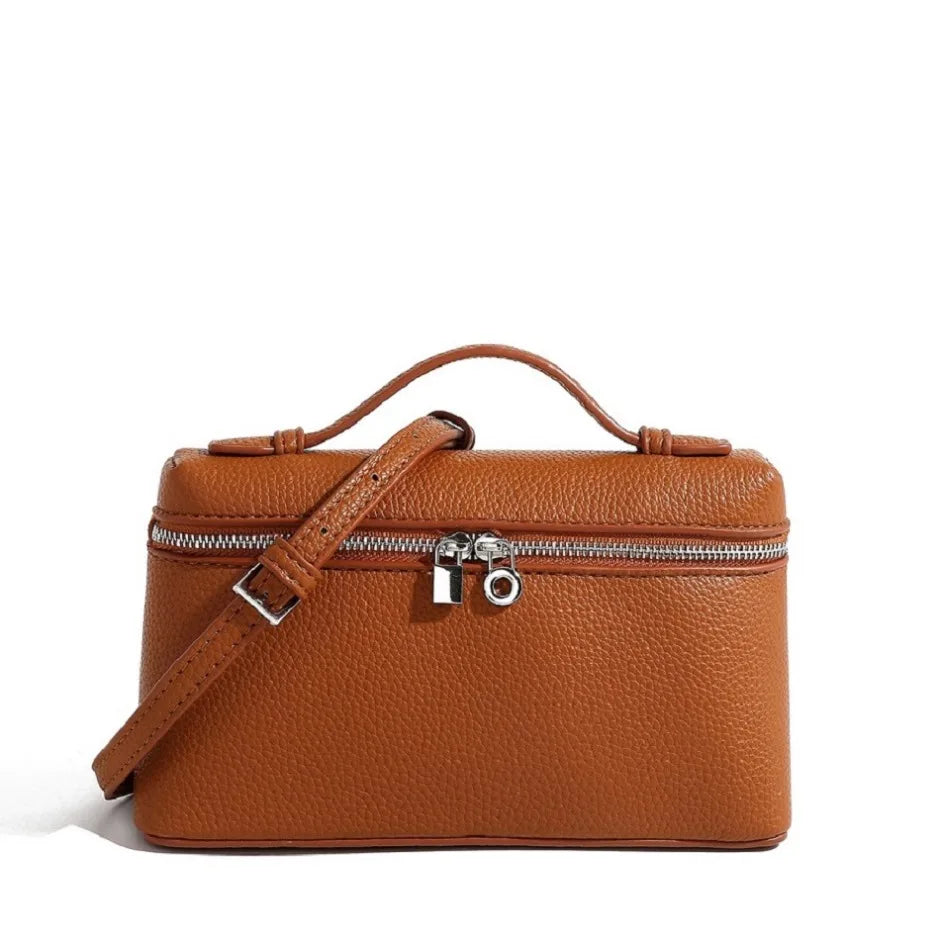 Sac bandoulière femme en simili-cuir grainé – petit format chic