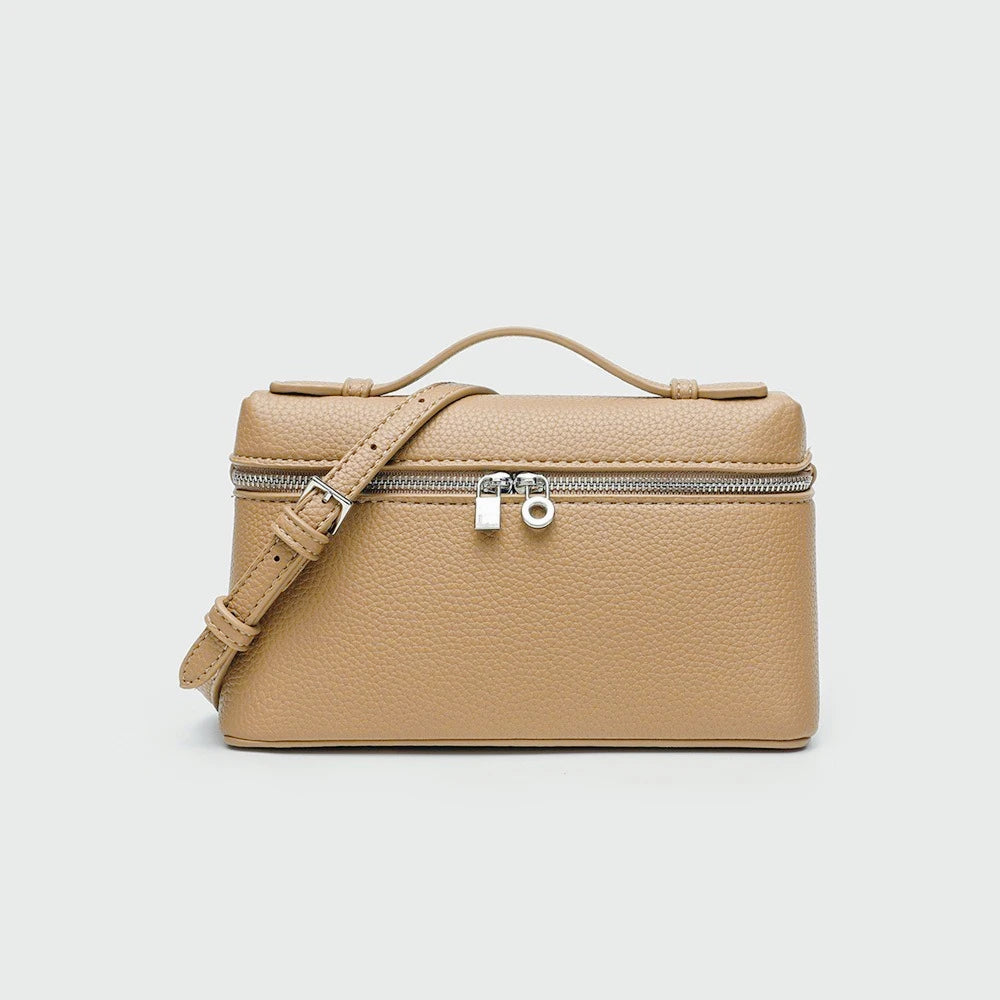 Sac bandoulière femme en simili-cuir grainé – petit format chic