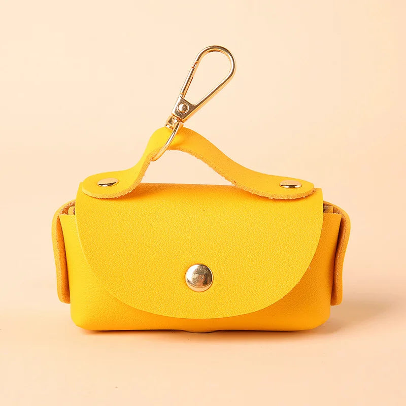 Distributeur de sacs à déjections pour chien – attache en cuir