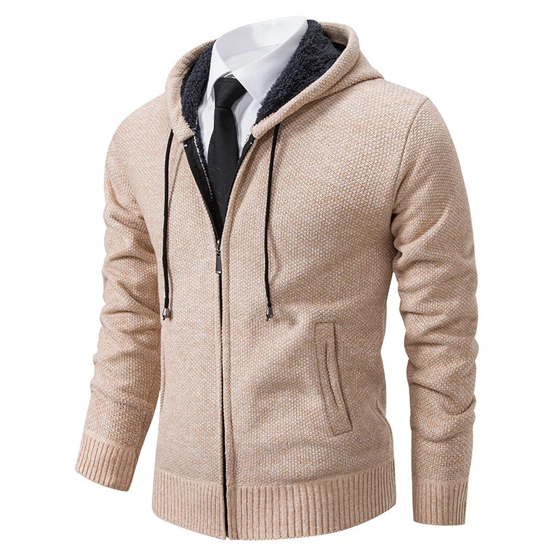 Veste zippée homme col montant – maille polaire chaude