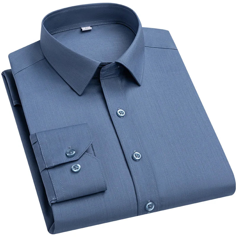 Chemise homme manches longues extensible – sans repassage