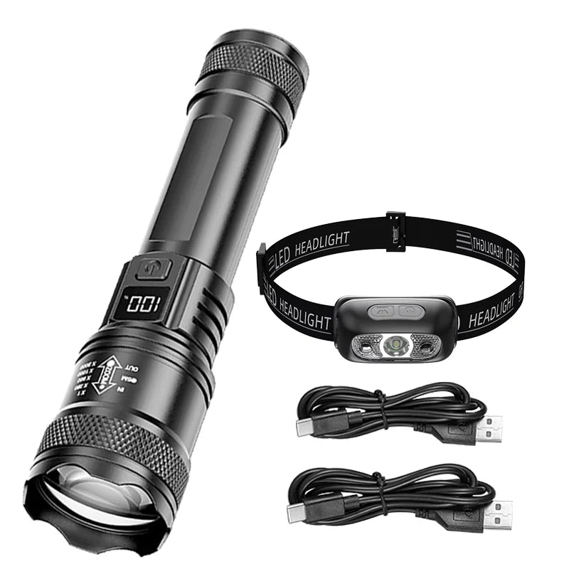 Lampe frontale LED rechargeable USB – à l'unité ou en lot