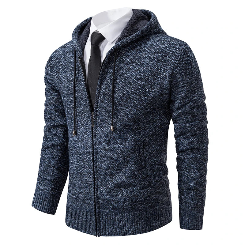 Veste zippée homme col montant – maille polaire chaude