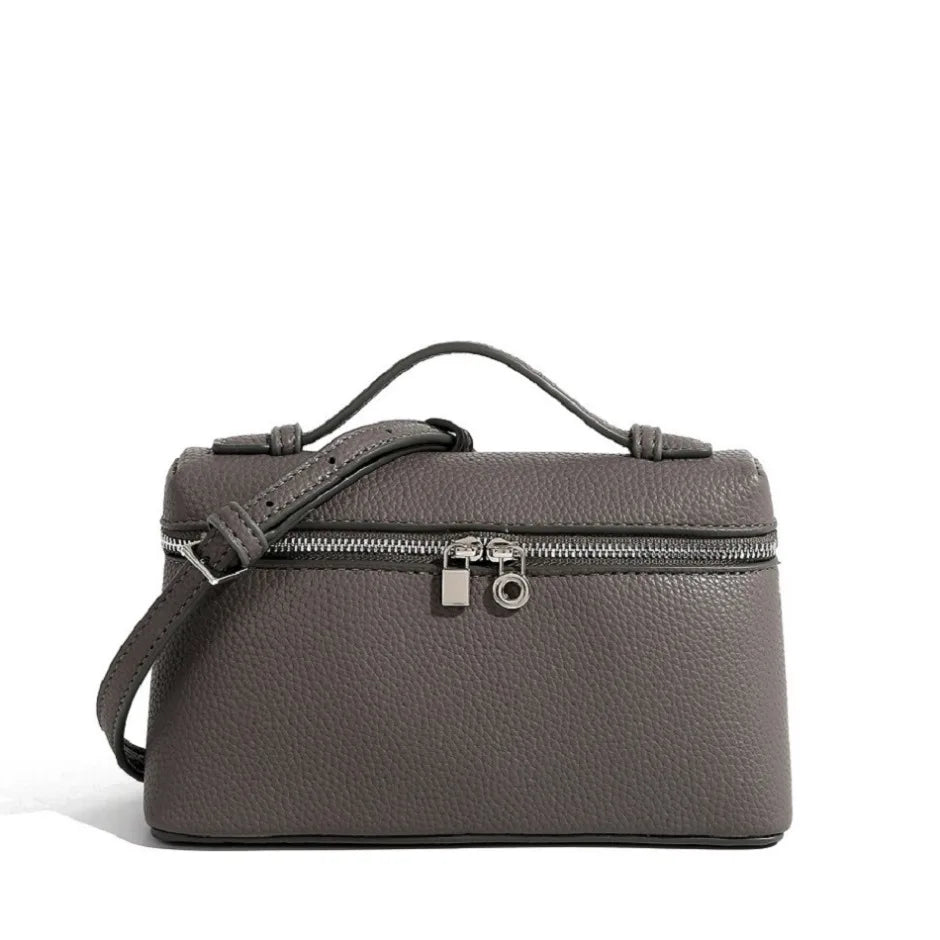 Sac bandoulière femme en simili-cuir grainé – petit format chic
