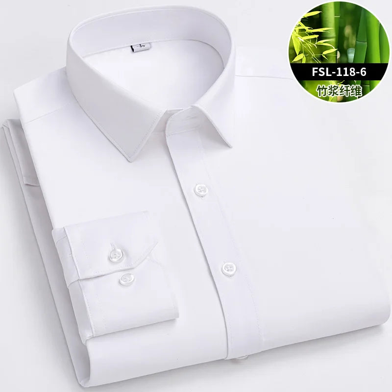Chemise homme manches longues extensible – sans repassage